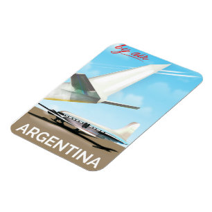 Argentinien Vintages Flugplakat "By Air" Magnet