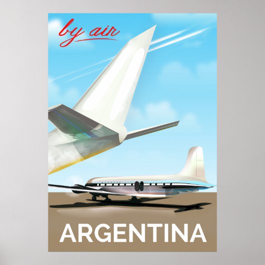 Argentinien Vintages Flugplakat "By Air" Poster (Vorne)