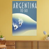 Argentinien Vintages Skipposter Leinwanddruck (Insitu (Wohnzimmer))