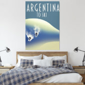 Argentinien Vintages Skipposter Leinwanddruck (Insitu (Schlafzimmer))