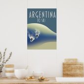 Argentinien Vintages Skipposter Poster (Küche)