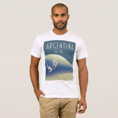 Argentinien Vintages Skipposter T-Shirt (Vorne ganz)