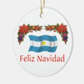 Argentinien-Weihnachten 2 Seiten Keramik Ornament (Links)