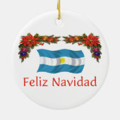 Argentinien-Weihnachten 2 Seiten Keramik Ornament (Hinten)