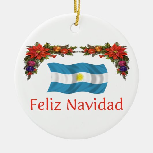 Argentinien-Weihnachten Keramik Ornament (Vorne)
