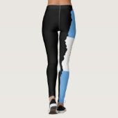 Argentinien - Weißbriefe unter argentinischer Flag Leggings (Rückseite)