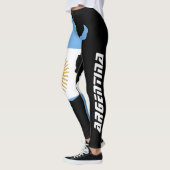 Argentinien - Weißbriefe unter argentinischer Flag Leggings (Links)