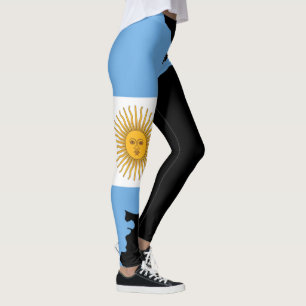 Argentinien - Weißbriefe unter argentinischer Flag Leggings