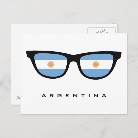 Argentinien weist Sondertext und Farbpostkarte auf Postkarte (Vorne/Hinten)