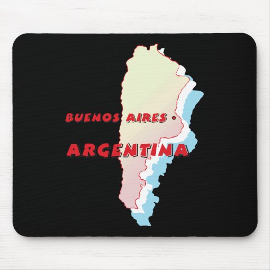 Argentinienkarte Mousepad (Vorne)
