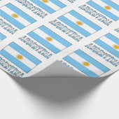 Argentiniens argentinische Flagge - Personalisiert Geschenkpapier (Ecke)