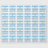 Argentiniens argentinische Flagge - Personalisiert Geschenkpapier (Flach)