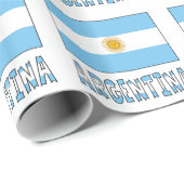 Argentiniens argentinische Flagge - Personalisiert Geschenkpapier (Rolleneckpunkt)