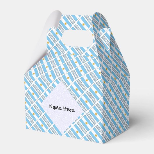 Argentiniens argentinische Flagge - Personalisiert Geschenkschachtel (Vorderseite)