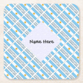 Argentiniens argentinische Flagge - Personalisiert Rechteckiger Pappuntersetzer (Vorderseite)