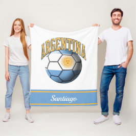 Argentiniens Flag-Fußballball | Name Fleecedecke