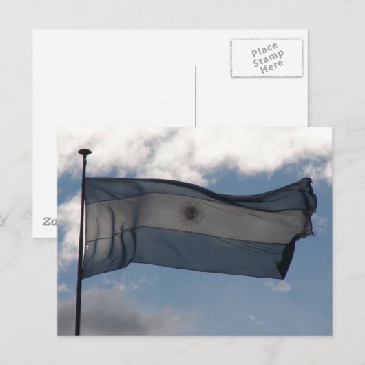 Argentiniens Flagge Postkarte (Vorne/Hinten)