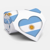 Argentiniens Flaggenfarben Herzmuster Neck Tie Krawatte (Gerollt)