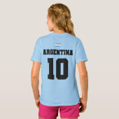 Argentiniens Fußballmannschaft Kinder T - Shirt (Schwarz voll)