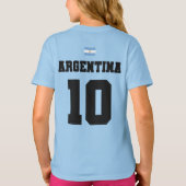 Argentiniens Fußballmannschaft Kinder T - Shirt (Rückseite)