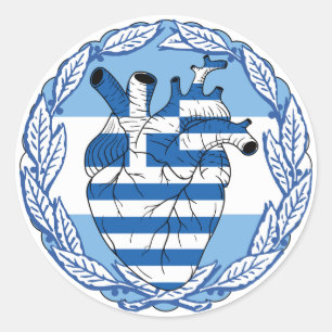 Argentiniens Griechische Unabhängigkeit Argentinie Runder Aufkleber