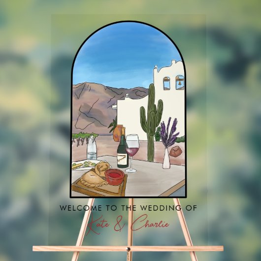 Argentiniens Hochzeitsempfang Acrylschild (Neutral)