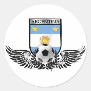Argentiniens Weltmeister Winged-Futbol-Schild Runder Aufkleber