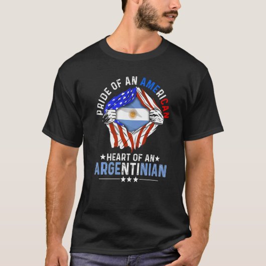 Argentinier Amerika stolz auf Argentinien T-Shirt (Vorderseite)