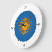 Argentinier sol de mayo große wanduhr (Winkel)