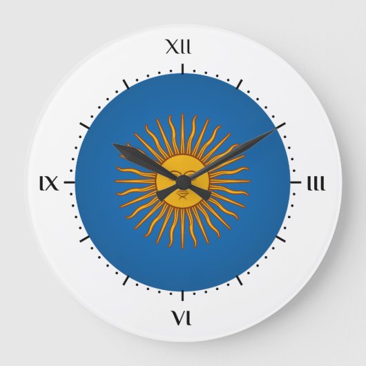 Argentinier sol de mayo große wanduhr (Vorderseite)