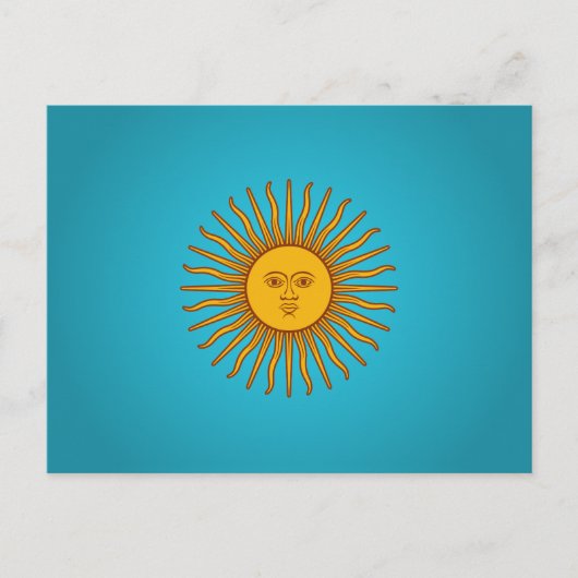 Argentinier Sol de Mayo Postkarte (Vorderseite)