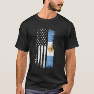 Argentinisch-Amerikanisches Flaggen-T-Shirt - Arge T-Shirt