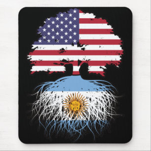 Argentinisch Argentinische Flagge USA Tree Roots Mousepad