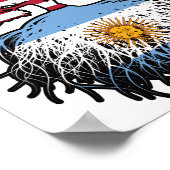 Argentinisch Argentinische Flagge USA Tree Roots Poster (Ecke)