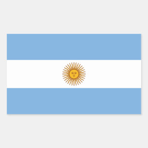 Argentinische/argentinische Flagge Rechteckiger Aufkleber