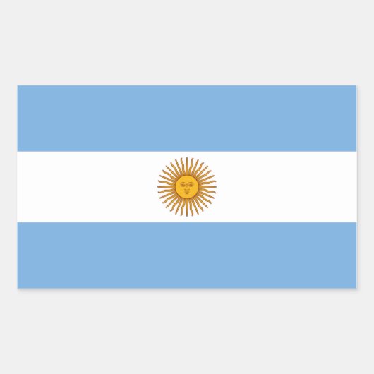 Argentinische/argentinische Flagge Rechteckiger Aufkleber (Vorderseite)
