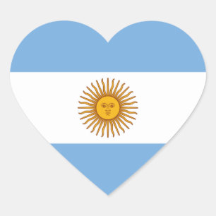 Argentinische/argentinische Herzflagge Herz-Aufkleber