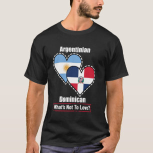 Argentinische Dominikanische Herzflaggen Was gibt T-Shirt