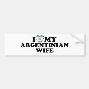 Argentinische Ehefrau Autoaufkleber