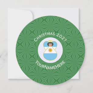 Argentinische Engel Weihnachtsflagge Personalisier Einladung