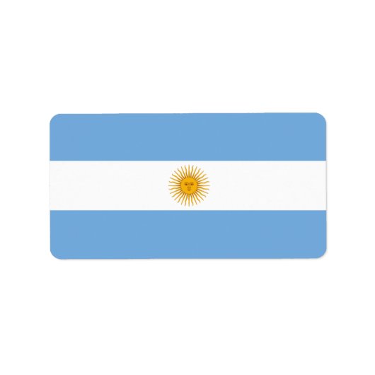 Argentinische Flagge Adressaufkleber (Vorne)