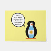 Argentinische Flagge als Gesprächspartnerin mit Fr Fußmatte (Vorderseite)