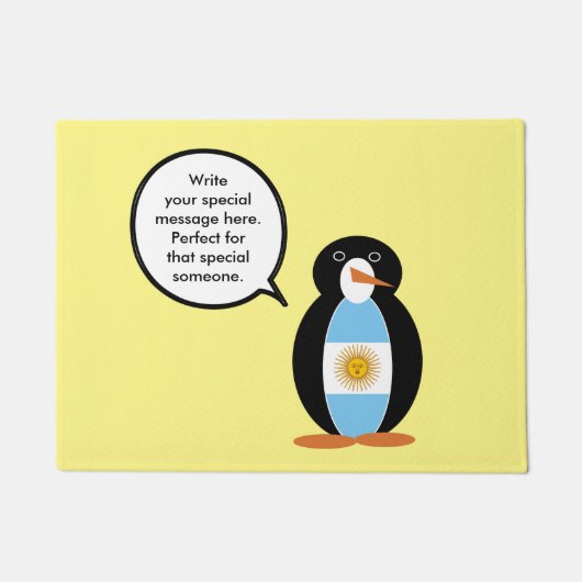 Argentinische Flagge als Gesprächspartnerin mit Fr Fußmatte (Vorderseite)