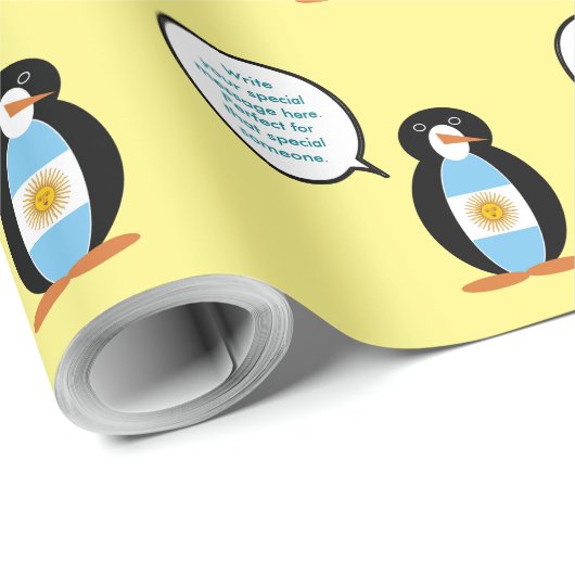 Argentinische Flagge als Gesprächspartnerin mit Fr Geschenkpapier (Rolleneckpunkt)