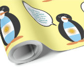 Argentinische Flagge als Gesprächspartnerin mit Fr Geschenkpapier (Rolleneckpunkt)