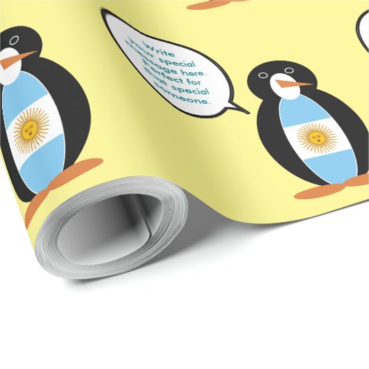 Argentinische Flagge als Gesprächspartnerin mit Fr Geschenkpapier (Rolleneckpunkt)