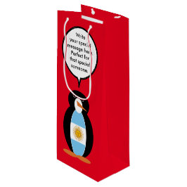 Argentinische Flagge als Gesprächspartnerin mit Fr Geschenktüte Für Weinflaschen