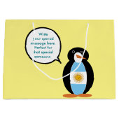 Argentinische Flagge als Gesprächspartnerin mit Fr Große Geschenktüte (Vorderseite)