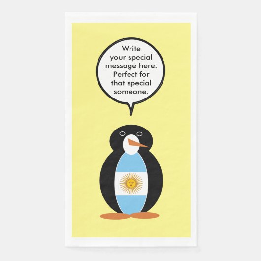 Argentinische Flagge als Gesprächspartnerin mit Fr Serviette (Vorderseite)