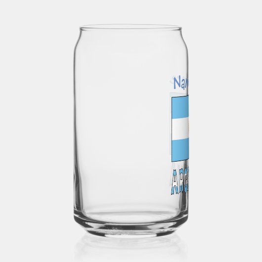 Argentinische Flagge Argentinien Blaue Personalisi Dosenglas (Rechts)